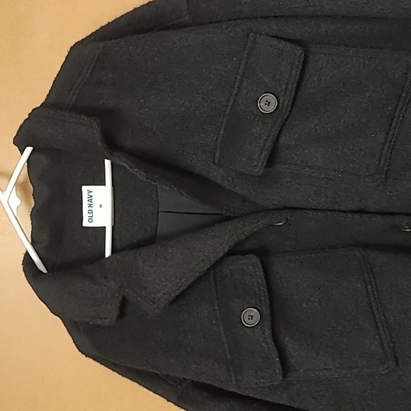 Old Navy Black Wool Blend Button Down Jacket - Picture 5 of 11